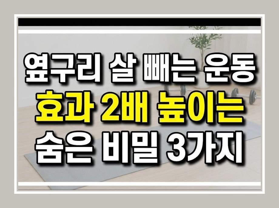 옆구리 살 빼는 운동