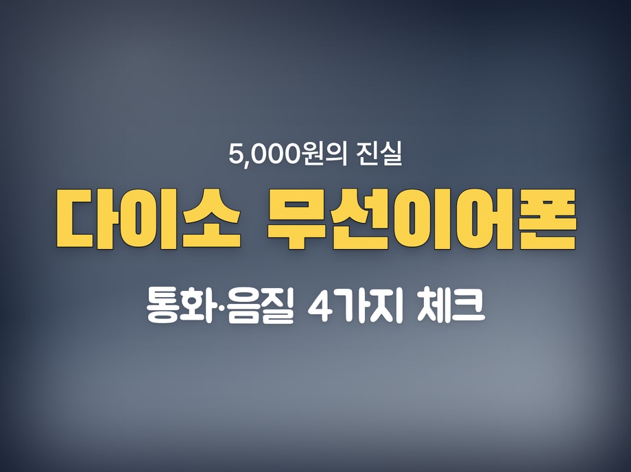 다이소 무선이어폰